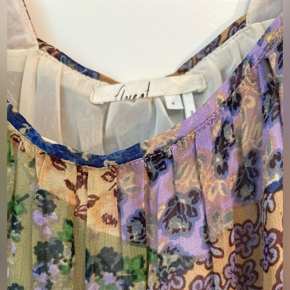 Anthropologie Floreat Boho Patchwork-Look Floral Print Top Size Small - Picture 3 of 7